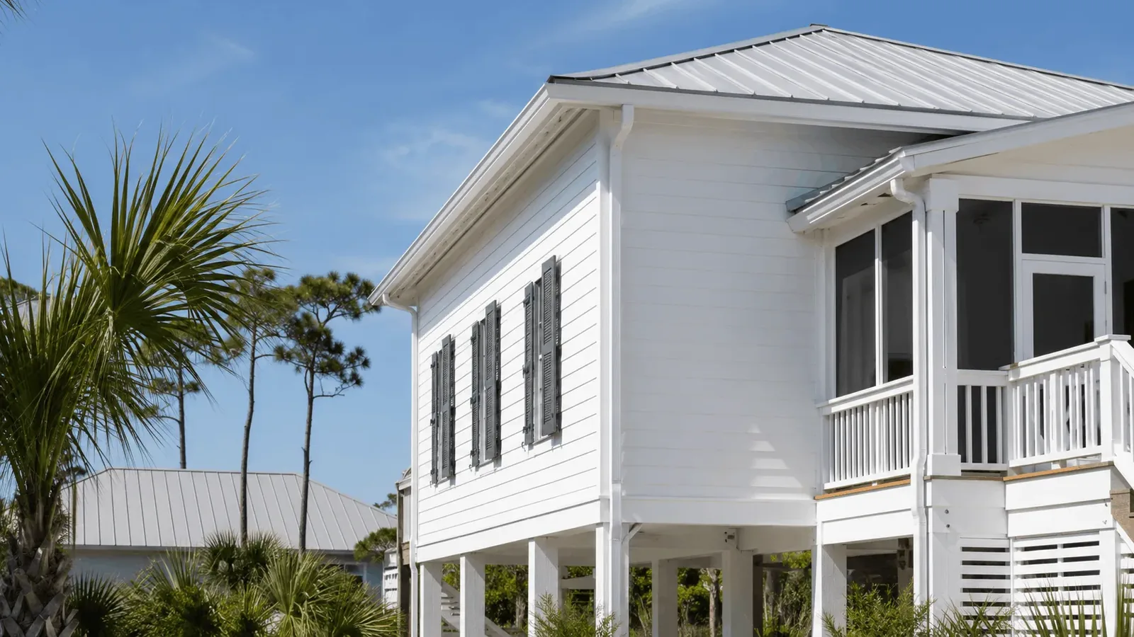 Franklin County home with gutters along the roofline