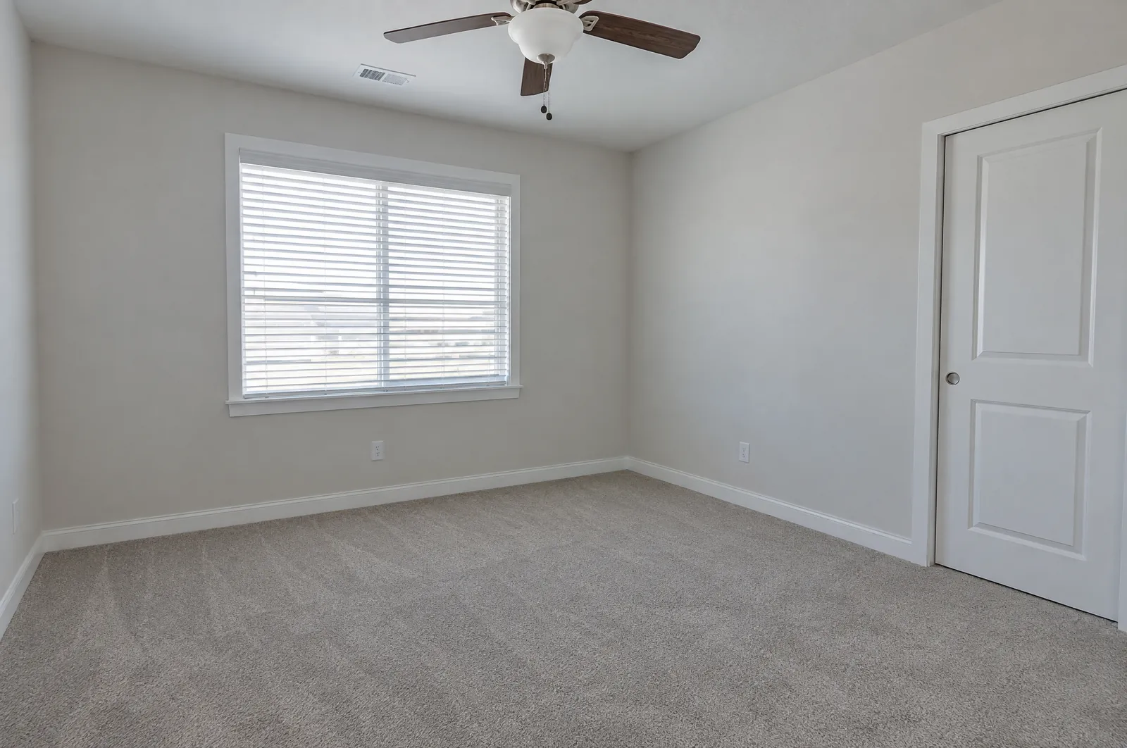 Empty bedroom of a newly finished house