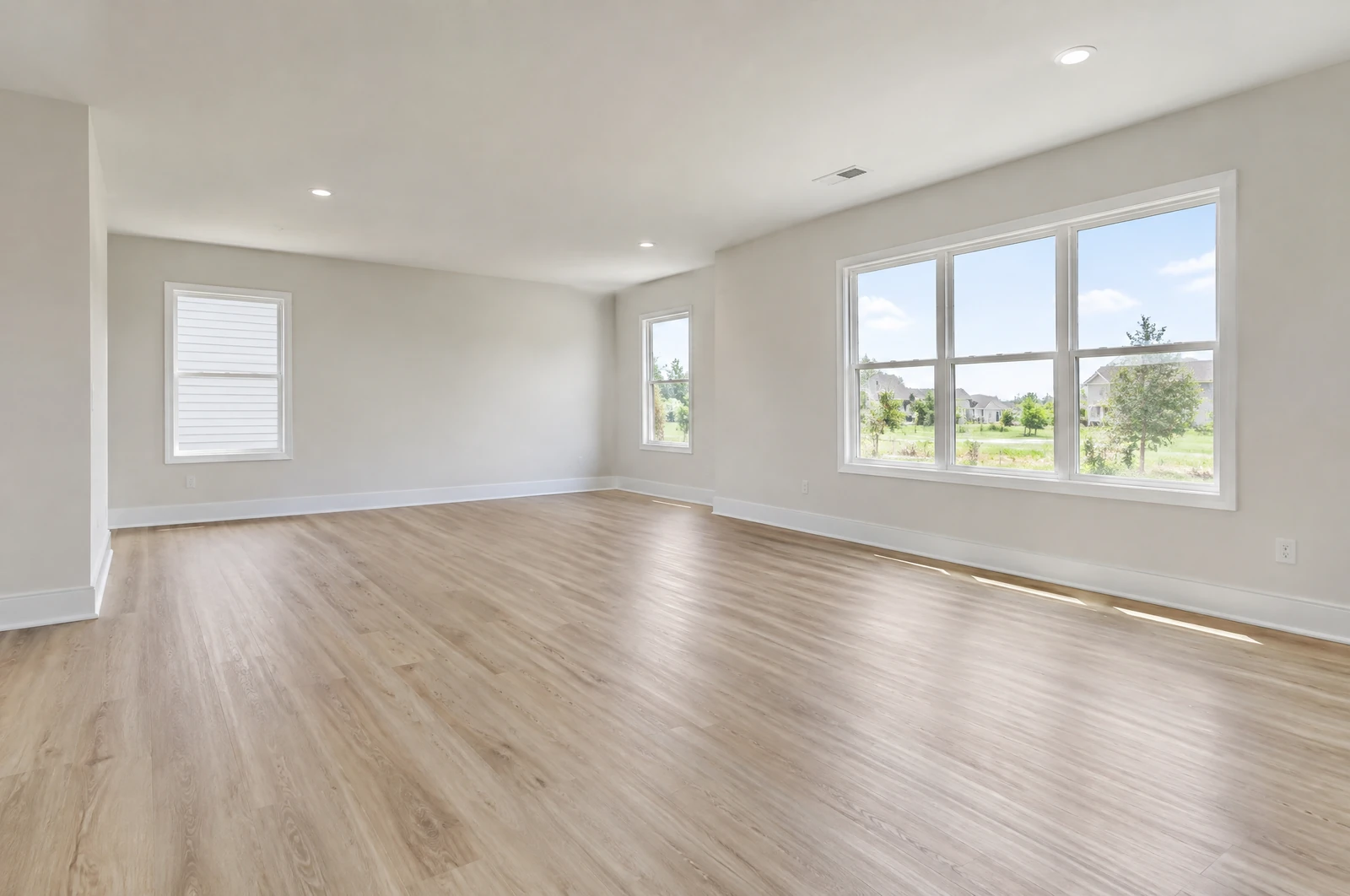 Empty living room of a newly finished house